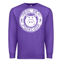 Purple evil dr porkchop Premium Sweatshirt - artisFamous