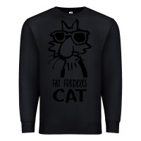Black fat freddys cat Premium Sweatshirt - artisFamous