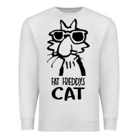 Oatmeal Heather fat freddys cat Premium Sweatshirt - artisFamous