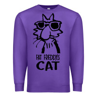 Purple fat freddys cat Premium Sweatshirt - artisFamous