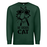 Sports Green fat freddys cat Premium Sweatshirt - artisFamous