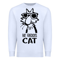 White fat freddys cat Premium Sweatshirt - artisFamous