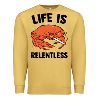 Antique Gold crab life is relentless Premium Sweatshirt - artisFamous