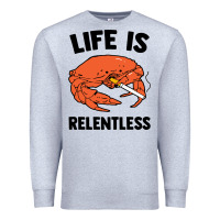Heather Grey crab life is relentless Premium Sweatshirt - artisFamous