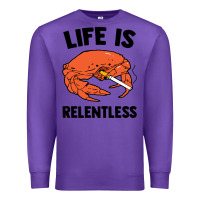 Purple crab life is relentless Premium Sweatshirt - artisFamous