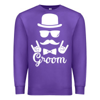 Purple groom bachelor party Premium Sweatshirt - artisFamous