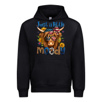 Black just a little moody 4th of july long haired cow Urban Hoodie - Jasminsmagicworld