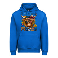 Cobalt just a little moody 4th of july long haired cow Urban Hoodie - Jasminsmagicworld