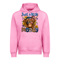 Fuchsia Pink just a little moody 4th of july long haired cow Urban Hoodie - Jasminsmagicworld