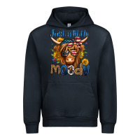 Navy just a little moody 4th of july long haired cow Urban Hoodie - Jasminsmagicworld