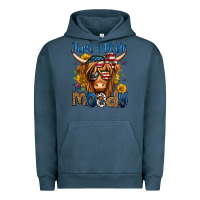 Pigment Midnight Navy just a little moody 4th of july long haired cow Urban Hoodie - Jasminsmagicworld