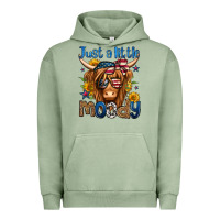 Pigment Oil Green just a little moody 4th of july long haired cow Urban Hoodie - Jasminsmagicworld