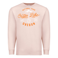 Pale Pink crater lake oregon national park vintage retro Premium Sweatshirt - artisFamous