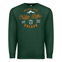 Sports Green crater lake oregon national park vintage retro Premium Sweatshirt - artisFamous