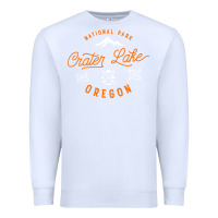 White crater lake oregon national park vintage retro Premium Sweatshirt - artisFamous