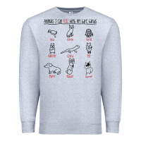Heather Grey animals i can kill with my bare hands Premium Sweatshirt - artisFamous