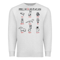 Oatmeal Heather animals i can kill with my bare hands Premium Sweatshirt - artisFamous