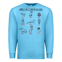 Ocean Blue animals i can kill with my bare hands Premium Sweatshirt - artisFamous