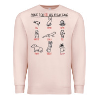 Pale Pink animals i can kill with my bare hands Premium Sweatshirt - artisFamous