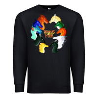 Black wings of fire Premium Sweatshirt - artisFamous