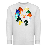 Oatmeal Heather wings of fire Premium Sweatshirt - artisFamous