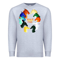 Heather Grey wings of fire Premium Sweatshirt - artisFamous