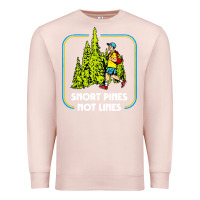 Pale Pink snort pines not lines funny boy going to school vintage Premium Sweatshirt - artisFamous