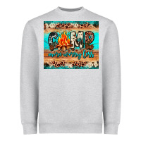 Heather Grey camp more worry less Heavyweight Sweatshirt - JahusDesignShop