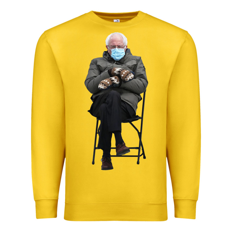 Bernie Sitting In The Cold With Mittens Meme Premium Sweatshirt by artisFamous | Teevron