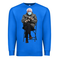 True Royal bernie sitting in the cold with mittens meme Premium Sweatshirt - artisFamous
