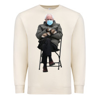 Sandshell bernie sitting in the cold with mittens meme Premium Sweatshirt - artisFamous