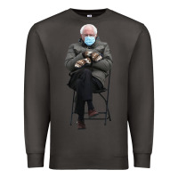 Smoke bernie sitting in the cold with mittens meme Premium Sweatshirt - artisFamous