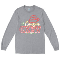 Heather Grey cousin crew Long Sleeve Tee - CowhideDigitalArt