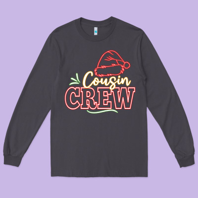 Cousin Crew Long Sleeve Tee Designed By Cowhidedigitalart