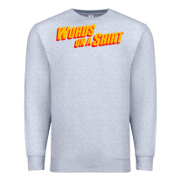 Heather Grey words on a shirt Premium Sweatshirt - artisFamous