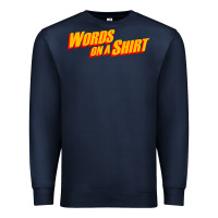 Navy words on a shirt Premium Sweatshirt - artisFamous
