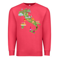 Cardinal Italy map Premium Sweatshirt - artisFamous