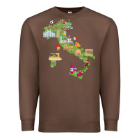 Chestnut Italy map Premium Sweatshirt - artisFamous