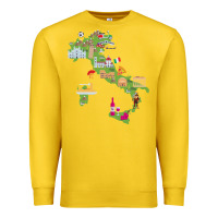 Lemon Italy map Premium Sweatshirt - artisFamous