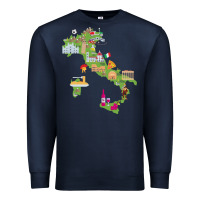 Navy Italy map Premium Sweatshirt - artisFamous