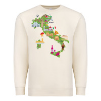 Sandshell Italy map Premium Sweatshirt - artisFamous