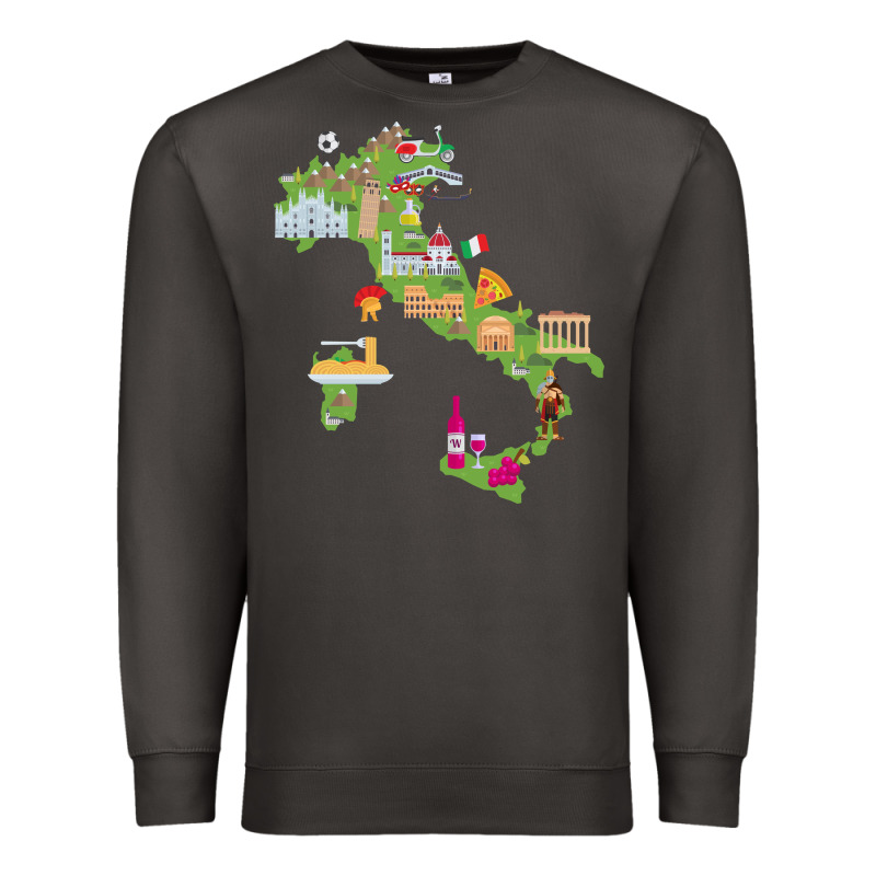 Italy Map Premium Sweatshirt by artisFamous | Teevron