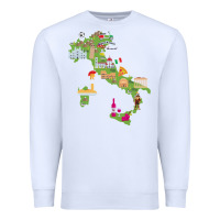 White Italy map Premium Sweatshirt - artisFamous