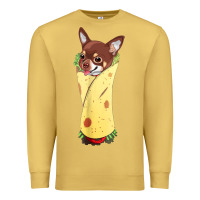 Antique Gold funny chihuahua dog burrito food tee Premium Sweatshirt - artisFamous