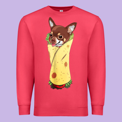 Funny Chihuahua Dog Burrito Food Tee Premium Sweatshirt Designed By Artisfamous