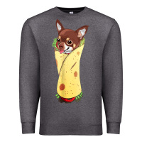Charcoal Heather funny chihuahua dog burrito food tee Premium Sweatshirt - artisFamous