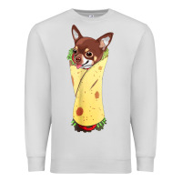 Dove Grey funny chihuahua dog burrito food tee Premium Sweatshirt - artisFamous