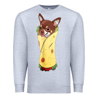 Heather Grey funny chihuahua dog burrito food tee Premium Sweatshirt - artisFamous