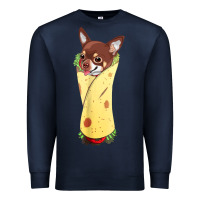 Navy funny chihuahua dog burrito food tee Premium Sweatshirt - artisFamous