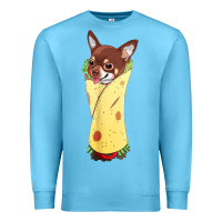 Ocean Blue funny chihuahua dog burrito food tee Premium Sweatshirt - artisFamous